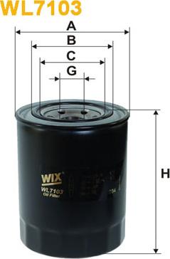 WIX Filters WL7103 - Eļļas filtrs autodraugiem.lv