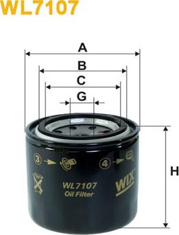 WIX Filters WL7107 - Eļļas filtrs autodraugiem.lv