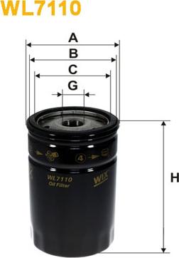 WIX Filters WL7110 - Eļļas filtrs autodraugiem.lv