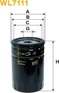 WIX Filters WL7111 - Eļļas filtrs autodraugiem.lv