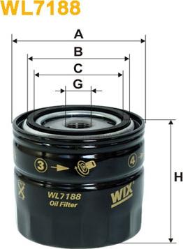WIX Filters WL7188 - Eļļas filtrs autodraugiem.lv