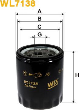 WIX Filters WL7138 - Eļļas filtrs autodraugiem.lv