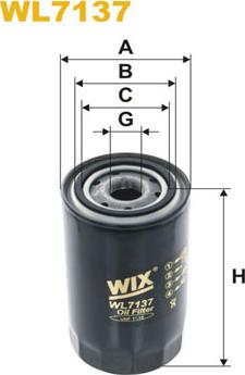 WIX Filters WL7137 - Eļļas filtrs autodraugiem.lv