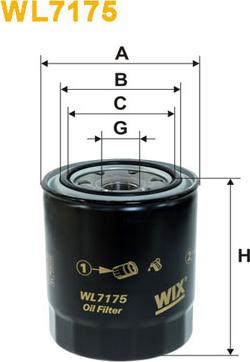WIX Filters WL7175 - Eļļas filtrs autodraugiem.lv