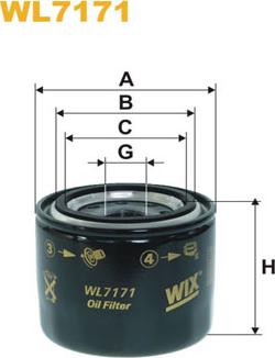WIX Filters WL7171 - Eļļas filtrs autodraugiem.lv