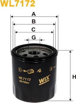 WIX Filters WL7172 - Eļļas filtrs autodraugiem.lv