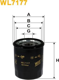 WIX Filters WL7177 - Eļļas filtrs autodraugiem.lv