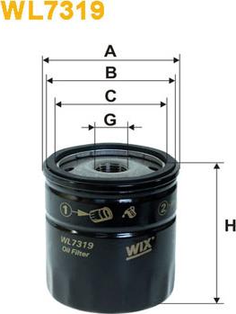 WIX Filters WL7319 - Eļļas filtrs autodraugiem.lv