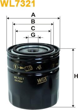 WIX Filters WL7321 - Eļļas filtrs autodraugiem.lv