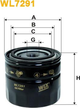WIX Filters WL7291 - Eļļas filtrs autodraugiem.lv