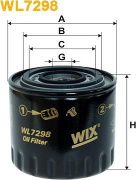 WIX Filters WL7298 - Eļļas filtrs autodraugiem.lv