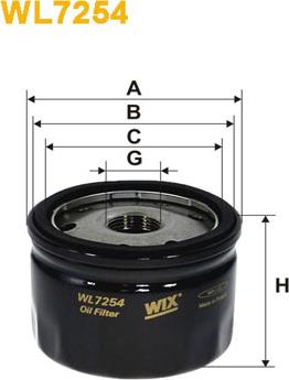 WIX Filters WL7254 - Eļļas filtrs autodraugiem.lv