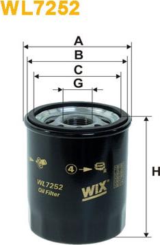 WIX Filters WL7252 - Eļļas filtrs autodraugiem.lv