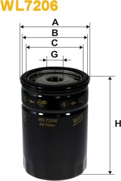 WIX Filters WL7206 - Eļļas filtrs autodraugiem.lv
