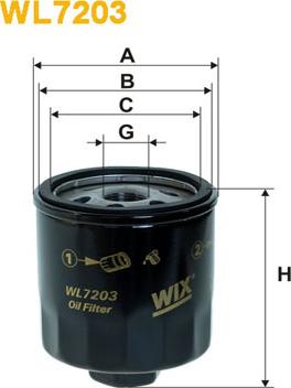 WIX Filters WL7203 - Eļļas filtrs autodraugiem.lv