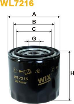 WIX Filters WL7216 - Eļļas filtrs autodraugiem.lv