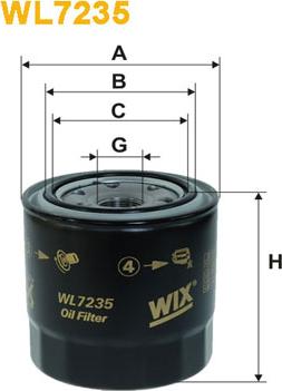 WIX Filters WL7235 - Eļļas filtrs autodraugiem.lv