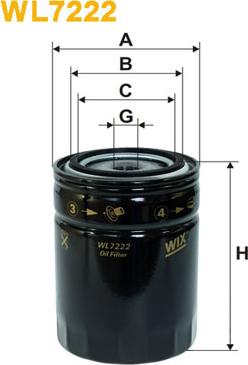 WIX Filters WL7222 - Eļļas filtrs autodraugiem.lv