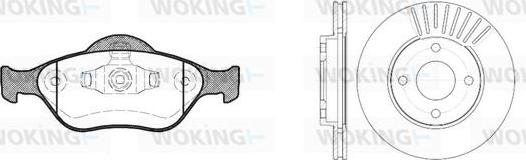 Woking 86663.00 - Bremžu komplekts, Disku bremzes autodraugiem.lv