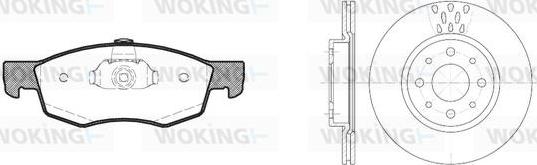 Woking 80723.00 - Bremžu komplekts, Disku bremzes autodraugiem.lv