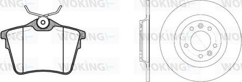 Woking 810033.00 - Bremžu komplekts, Disku bremzes autodraugiem.lv