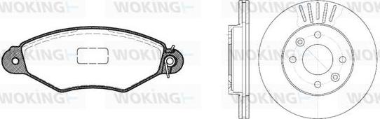 Woking 87433.01 - Bremžu komplekts, Disku bremzes autodraugiem.lv