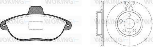 Woking 87023.00 - Bremžu komplekts, Disku bremzes autodraugiem.lv