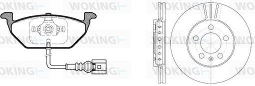 Woking 87333.10 - Bremžu komplekts, Disku bremzes autodraugiem.lv