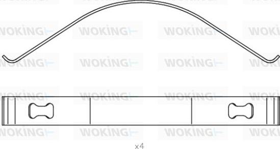 Woking ACA8551.00 - Piederumu komplekts, Disku bremžu uzlikas autodraugiem.lv