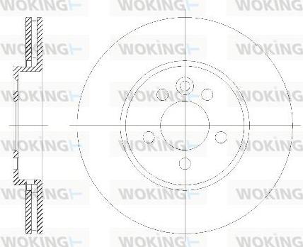 Woking D6614.10 - Bremžu diski autodraugiem.lv