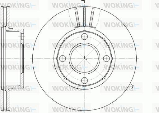Woking D6177.10 - Bremžu diski autodraugiem.lv