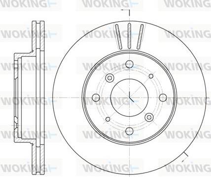 Woking D6225.10 - Bremžu diski autodraugiem.lv