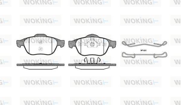 Woking P9433.00 - Bremžu uzliku kompl., Disku bremzes autodraugiem.lv