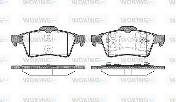 Woking P9423.00 - Bremžu uzliku kompl., Disku bremzes autodraugiem.lv