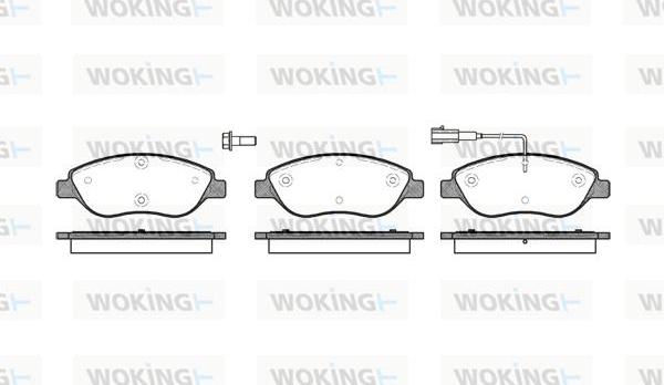 Woking P9603.01 - Bremžu uzliku kompl., Disku bremzes autodraugiem.lv