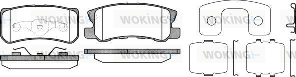 Woking P9033.12 - Bremžu uzliku kompl., Disku bremzes autodraugiem.lv