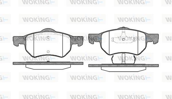 Woking P9823.00 - Bremžu uzliku kompl., Disku bremzes autodraugiem.lv