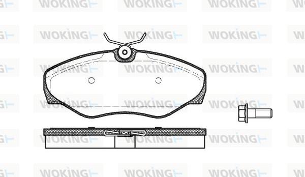 Woking P9343.00 - Bremžu uzliku kompl., Disku bremzes autodraugiem.lv