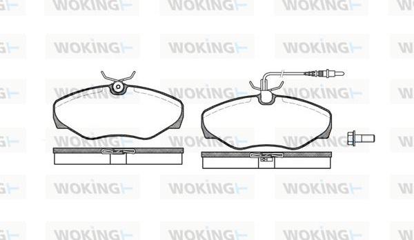 Woking P9343.01 - Bremžu uzliku kompl., Disku bremzes autodraugiem.lv