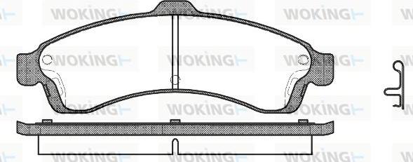 Woking P9373.02 - Bremžu uzliku kompl., Disku bremzes autodraugiem.lv