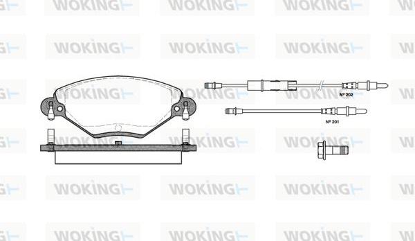 Woking P9283.04 - Bremžu uzliku kompl., Disku bremzes autodraugiem.lv