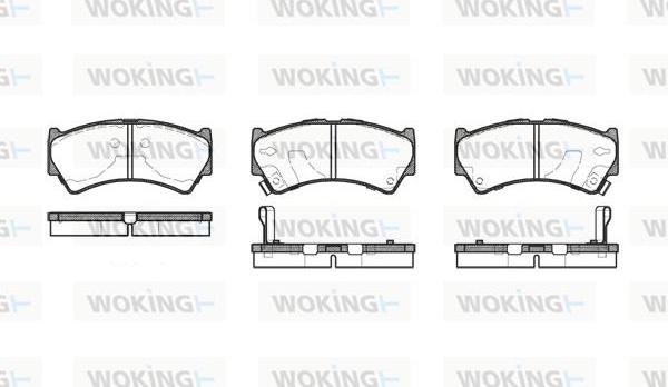 Woking P4923.52 - Bremžu uzliku kompl., Disku bremzes autodraugiem.lv