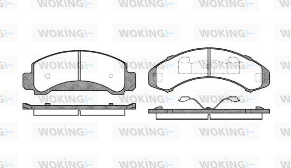 Woking P4503.00 - Bremžu uzliku kompl., Disku bremzes autodraugiem.lv