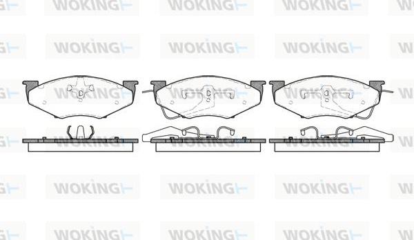 Woking P4513.00 - Bremžu uzliku kompl., Disku bremzes autodraugiem.lv