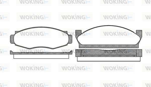 Woking P4533.00 - Bremžu uzliku kompl., Disku bremzes autodraugiem.lv