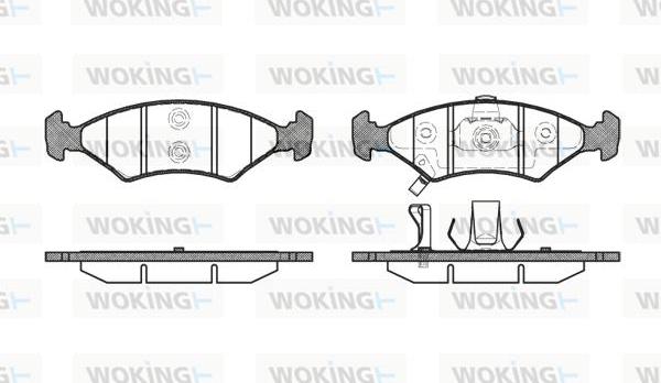 Woking P4023.22 - Bremžu uzliku kompl., Disku bremzes autodraugiem.lv