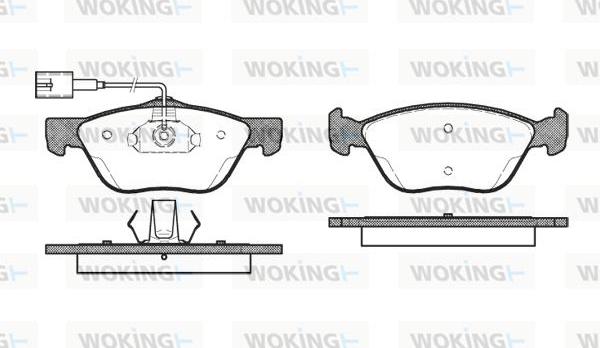 Woking P4893.42 - Bremžu uzliku kompl., Disku bremzes autodraugiem.lv