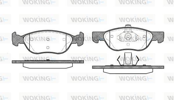 Woking P4873.00 - Bremžu uzliku kompl., Disku bremzes autodraugiem.lv