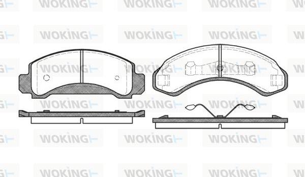 Woking P4723.00 - Bremžu uzliku kompl., Disku bremzes autodraugiem.lv