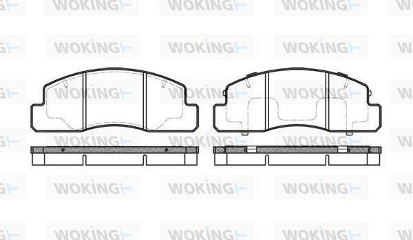 Woking P5953.00 - Bremžu uzliku kompl., Disku bremzes autodraugiem.lv